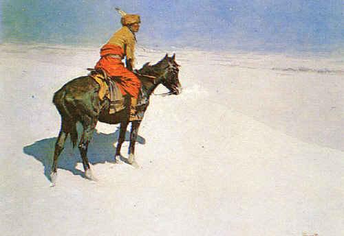 Frederick Remington The Scout : Friends or Enemies Sweden oil painting art